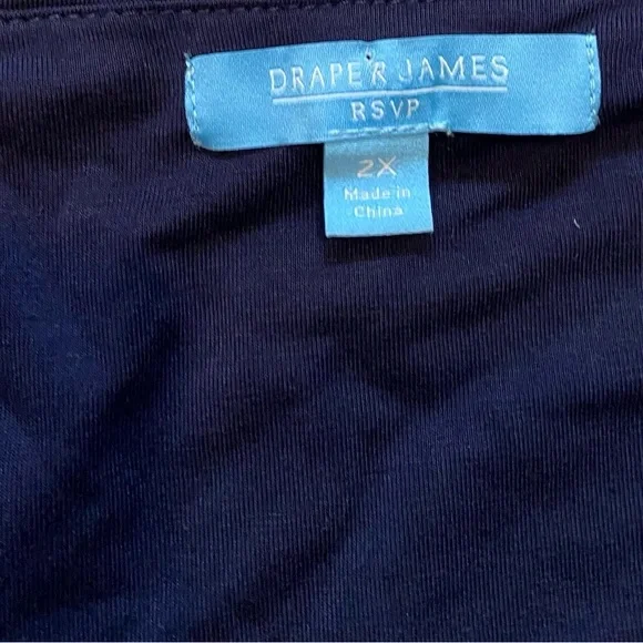Draper James Navy Wrap Dress Size 2X - Picture 3 of 4
